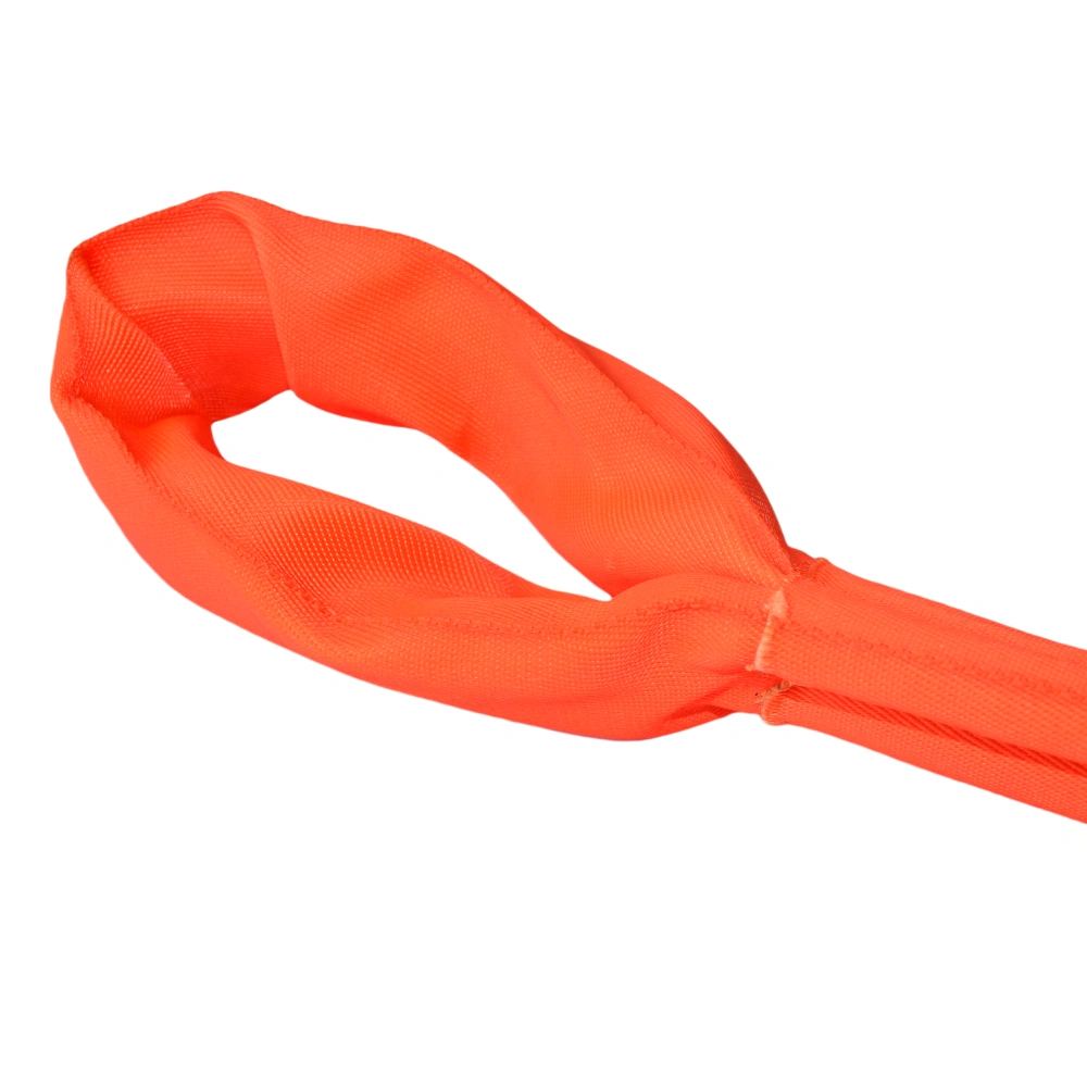 13200 lbs red round soft lifting sling with two eyes and protective sleeves asme b30.9 sf 5:1