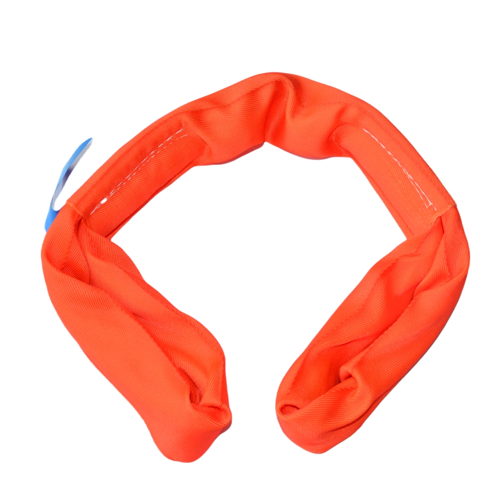 13200 lbs red round soft lifting sling with two eyes and protective sleeves asme b30.9 sf 5:1
