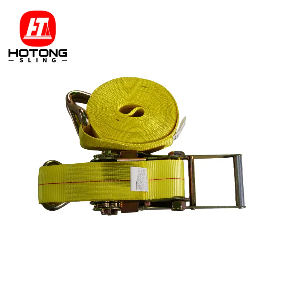 2 inch wide handle ratchet tie down with j hook