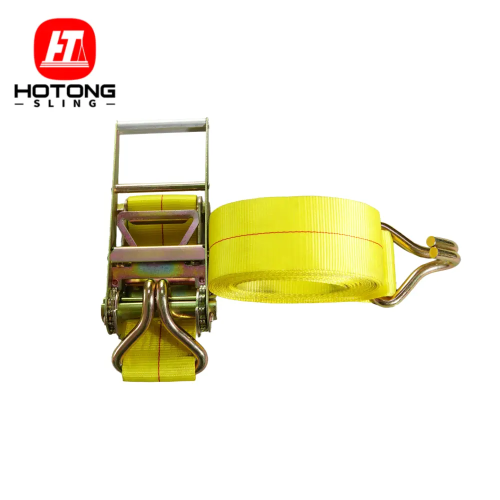 2 inch wide ratchet tie down strap with j hook