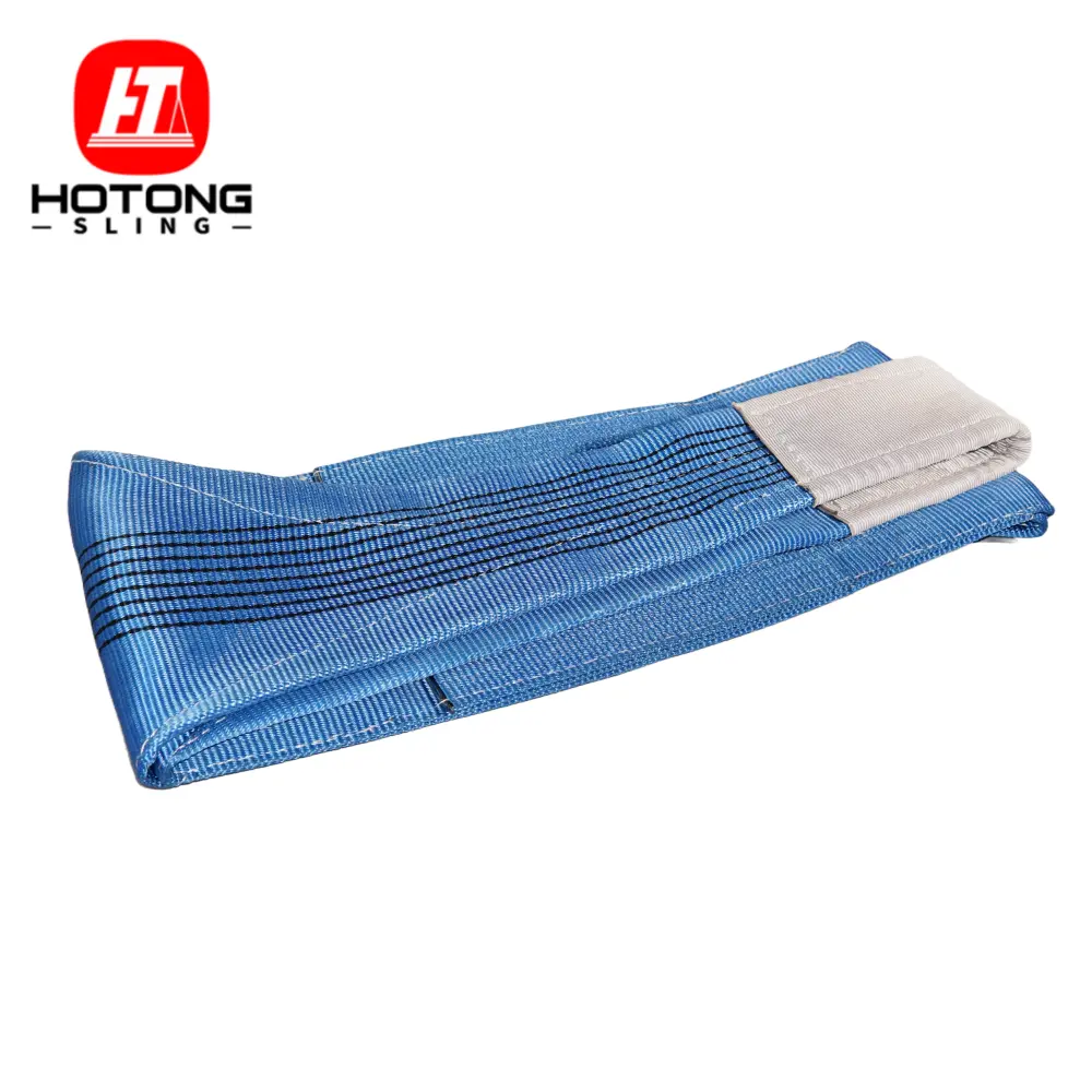 8ton blue polyester webbing sling