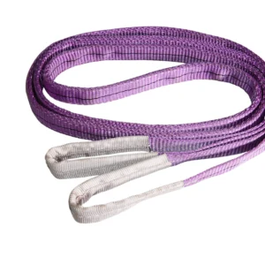 1 ton 50mm purple flat lifting webbing sling with double reinforced eyes double ply as1353 sf 8:1