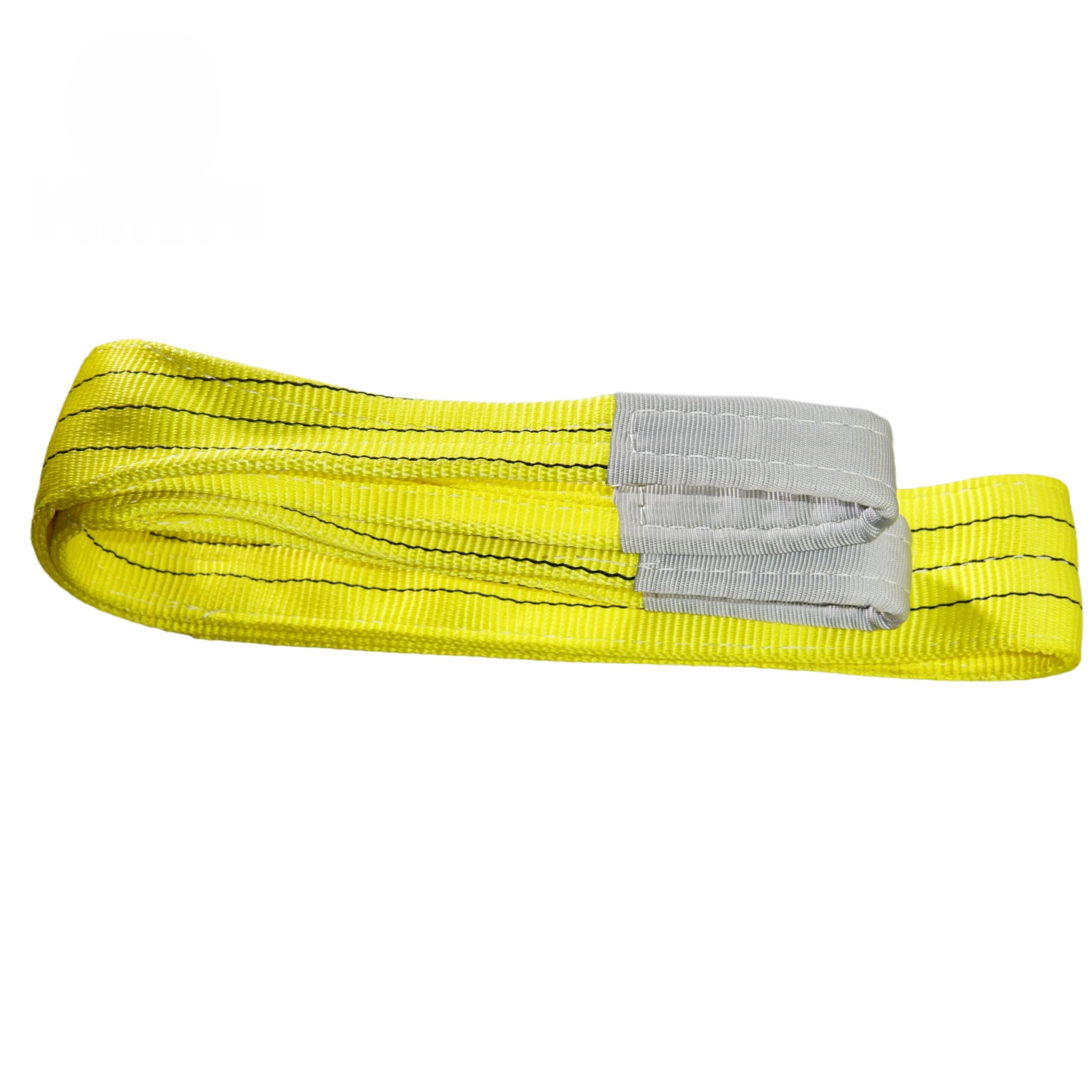 1” 3200 lbs flat lifting webbing sling with double reinforced eyes double ply asme/ansi b30.9