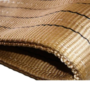 6 ton 200mm brown flat lifting webbing sling with double reinforced eyes double ply as1353 sf 8:1