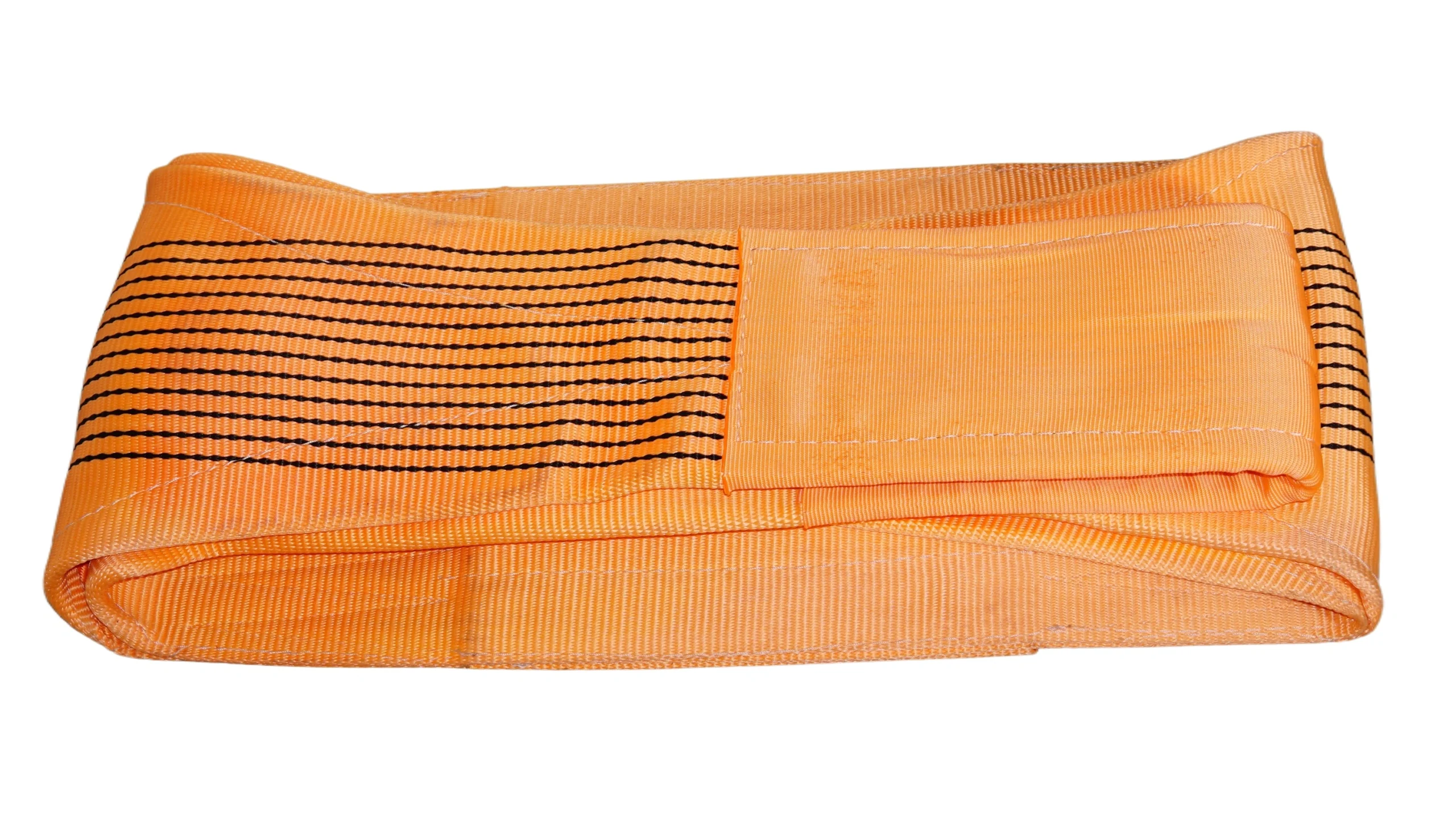 12 ton 300mm orange flat lifting webbing sling with double reinforced eyes double ply en 1492 1 sf 6:1