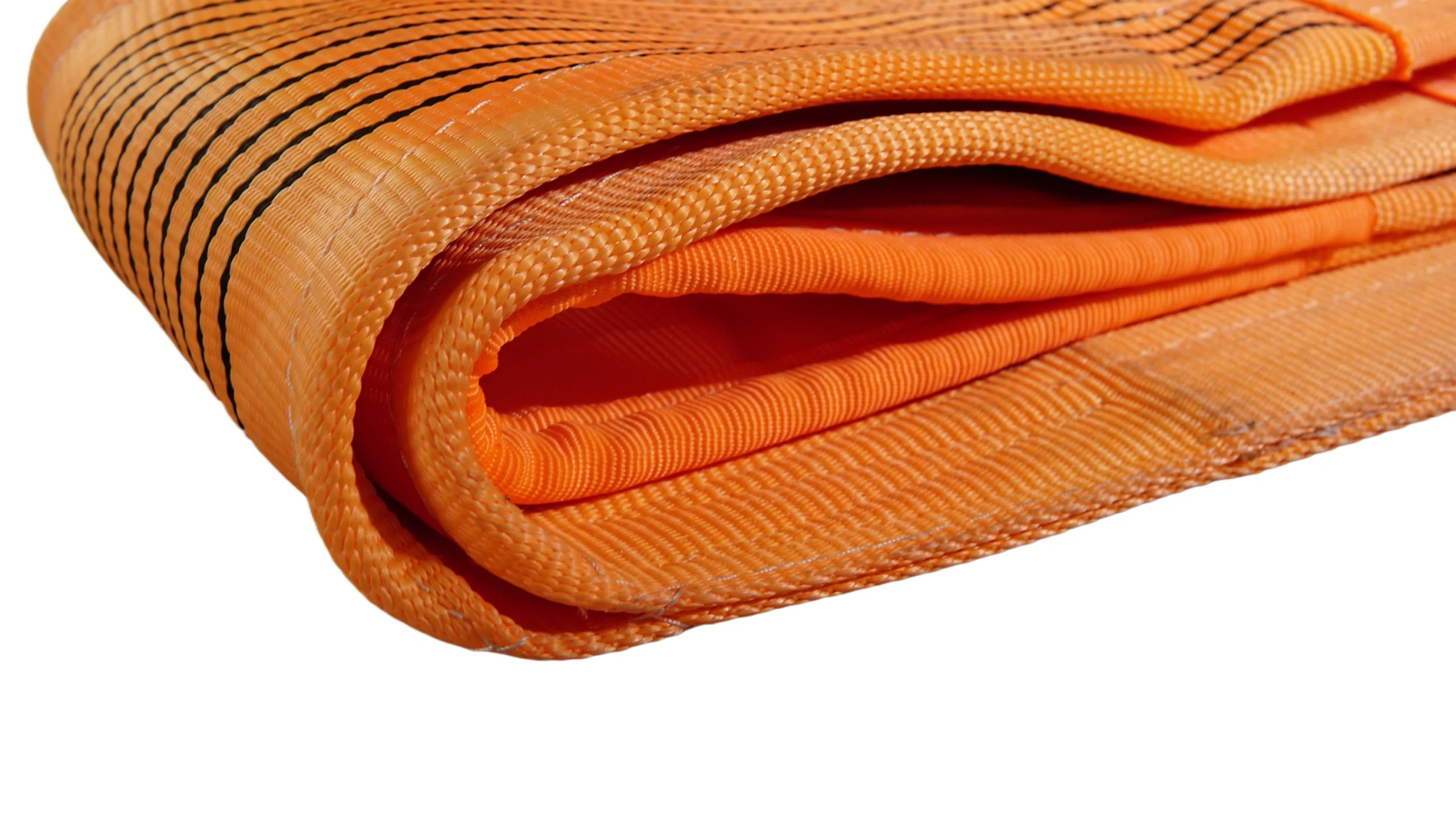12 ton 300mm orange flat lifting webbing sling with double reinforced eyes double ply as1353 sf 8:1