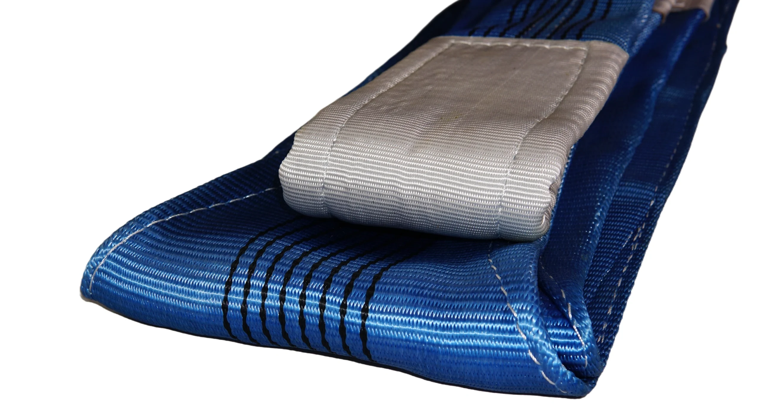 8 ton 240mm blue flat lifting webbing sling with double reinforced eyes double ply as1353 sf 8:1