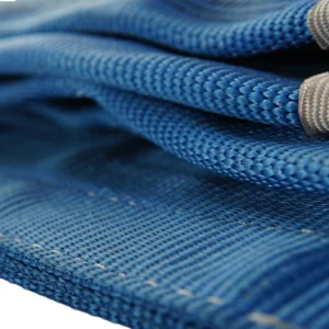 8 ton 240mm blue flat lifting webbing sling with double reinforced eyes double ply en 1492 1 sf 7:1