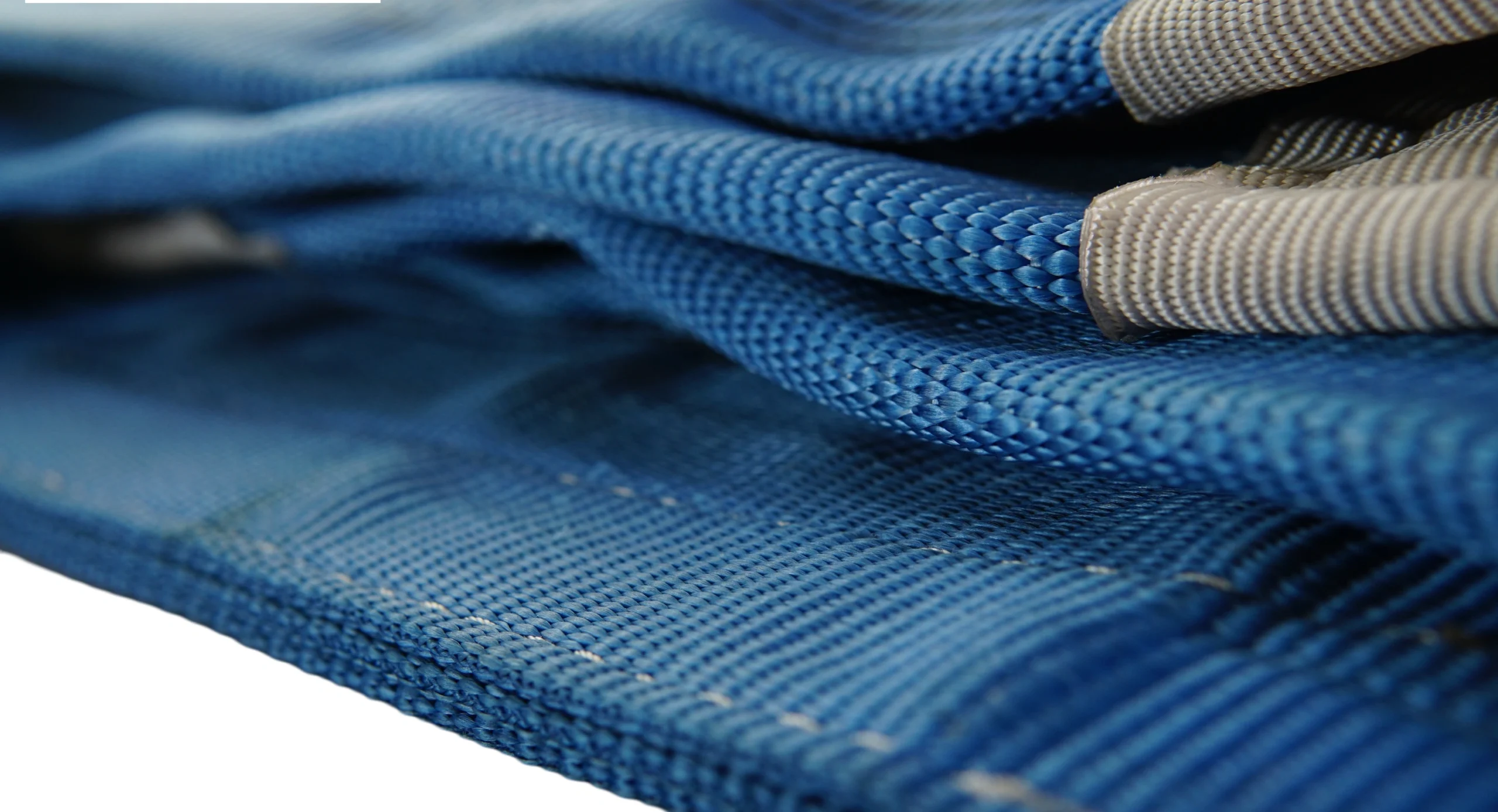 8 ton 240mm blue flat lifting webbing sling with double reinforced eyes double ply en 1492 1 sf 7:1