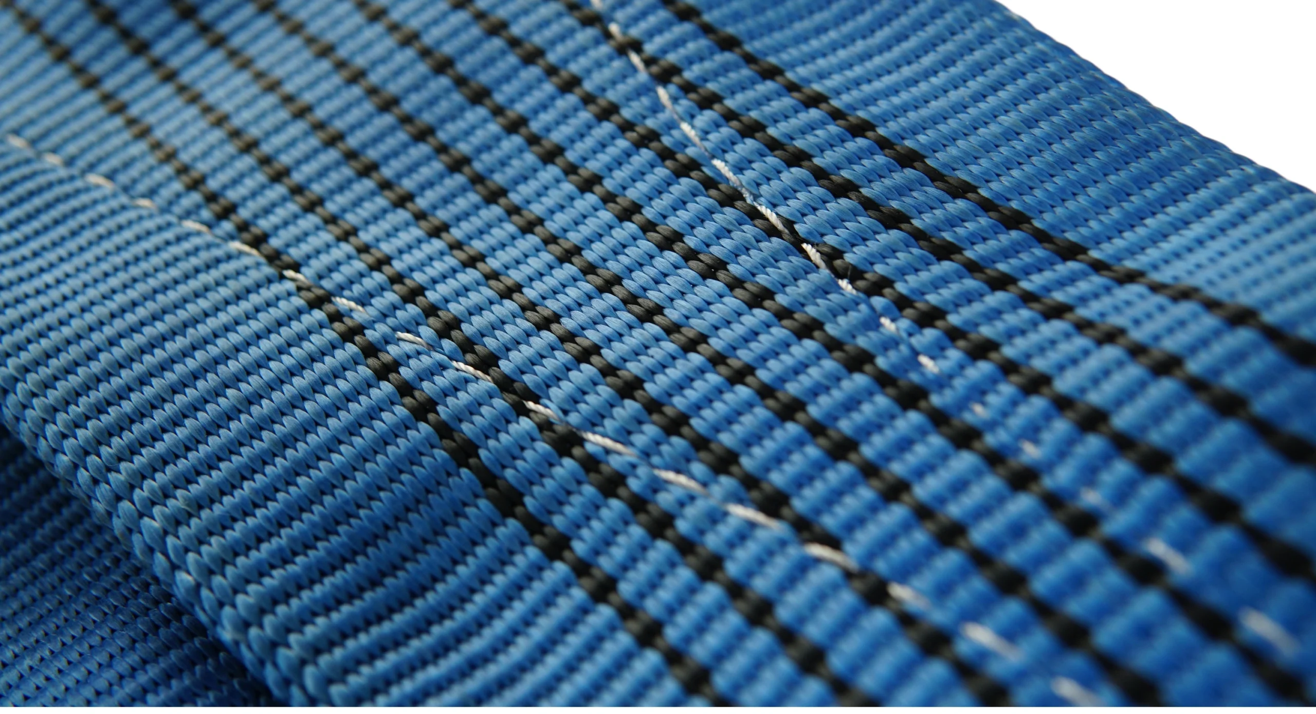 8 ton 240mm blue flat lifting webbing sling with double reinforced eyes double ply en 1492 1 sf 7:1