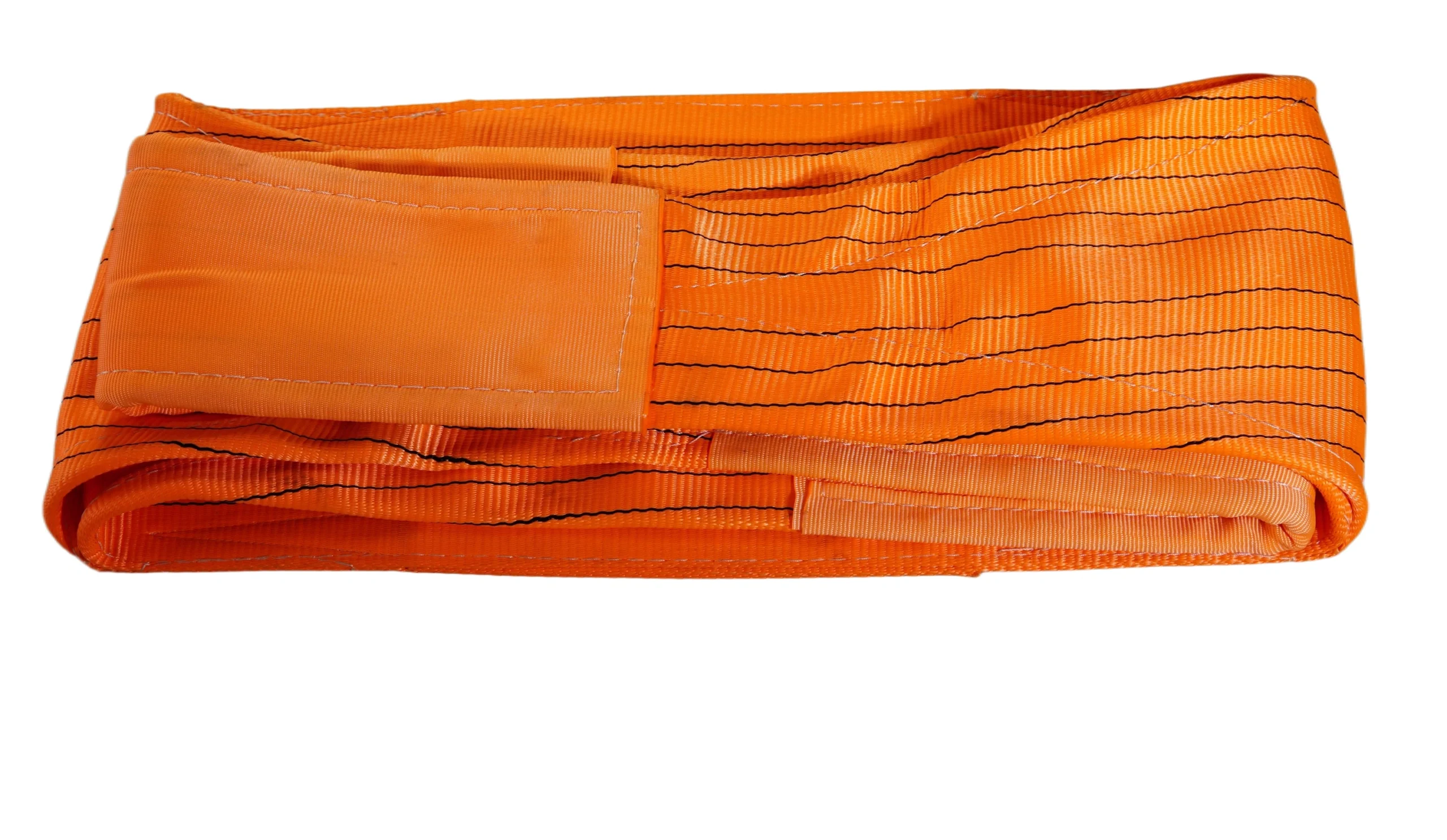 10 ton 300mm orange flat lifting webbing sling with double reinforced eyes double ply as1353 sf 8:1