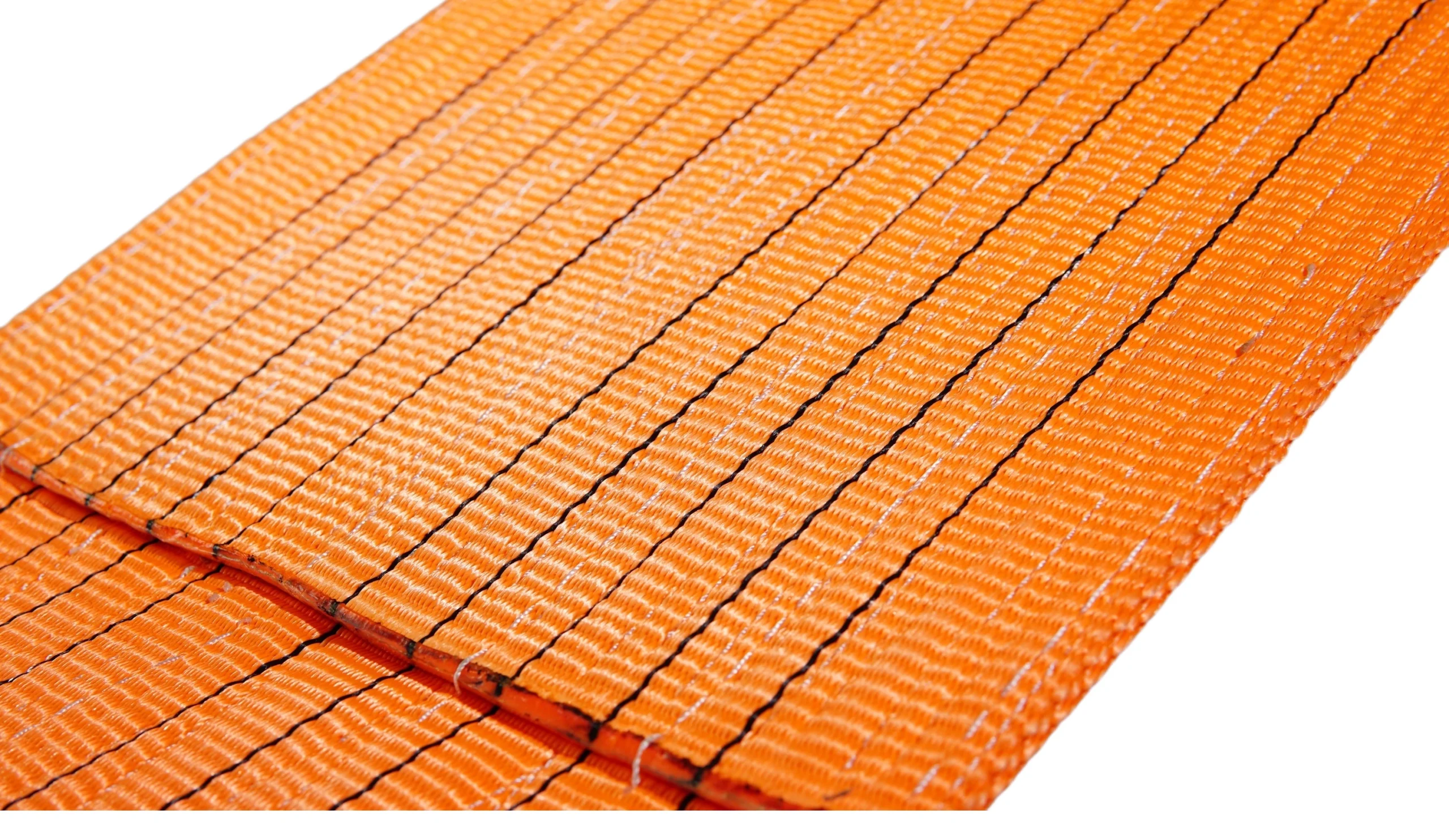 10 ton 300mm orange flat lifting webbing sling with double reinforced eyes double ply en 1492 1 sf 7:1