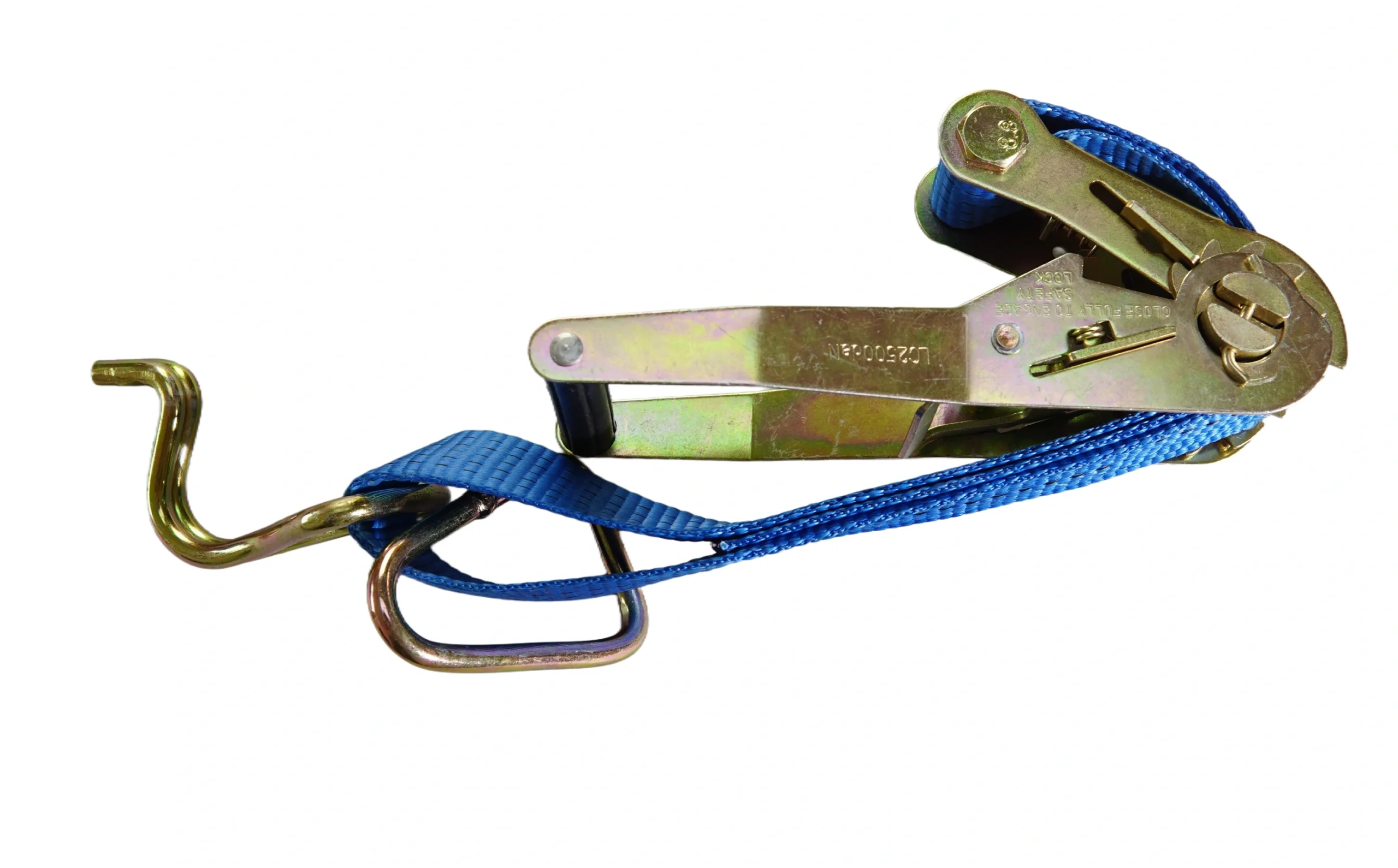 5t blue ratchet strap with wire hook