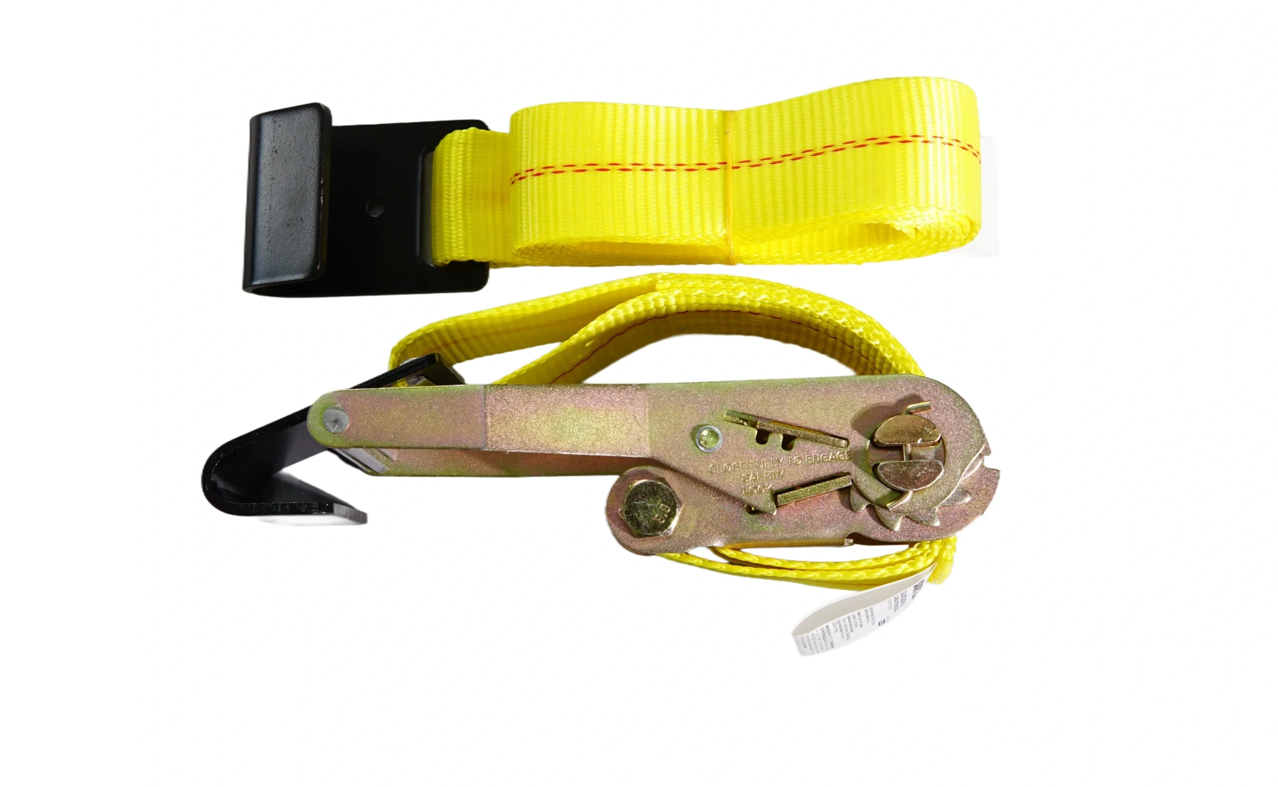 2 inch wide ratchet strap with flat hooks
