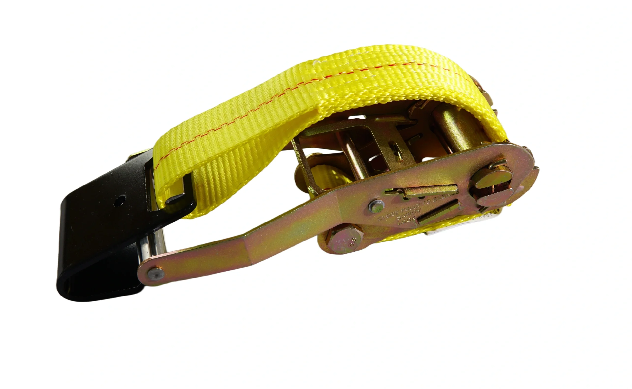 2 inch wide ratchet strap with flat hooks
