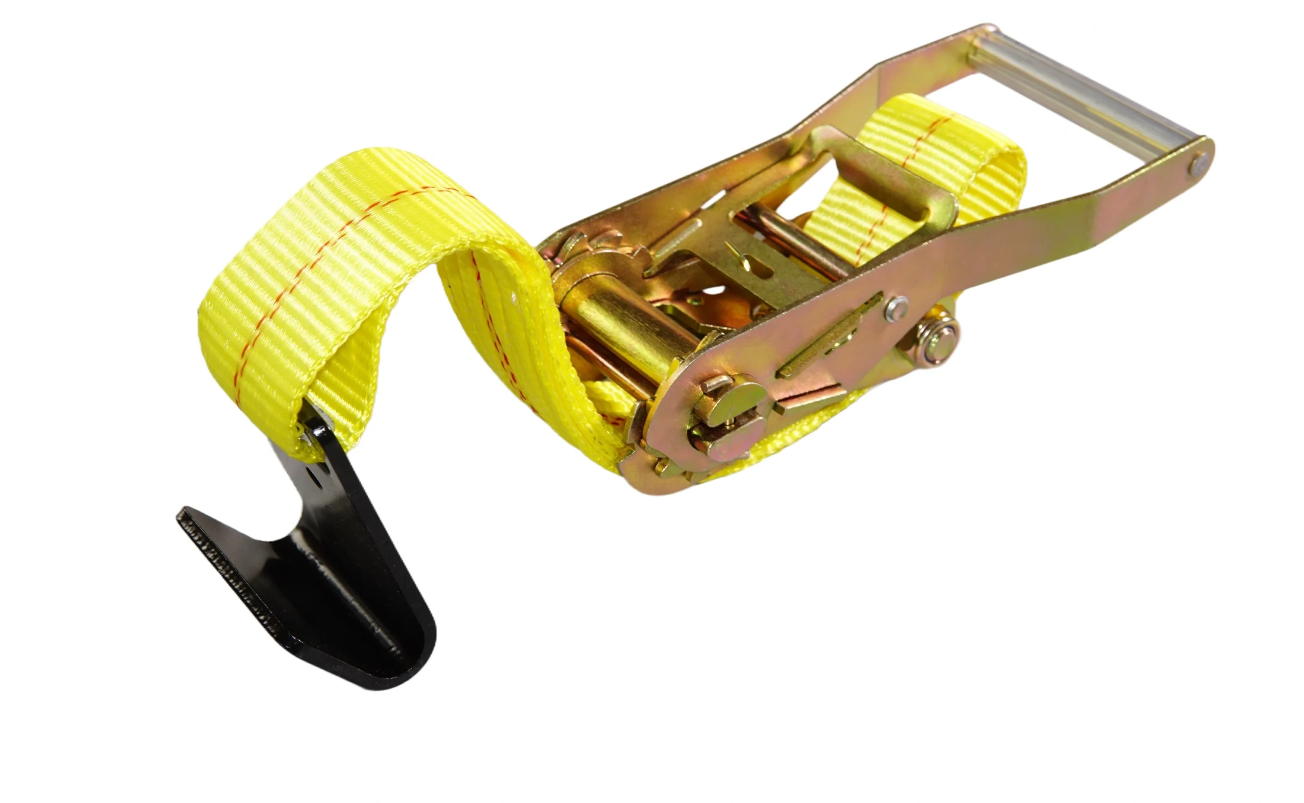 2 inch wide ratchet strap with flat hooks