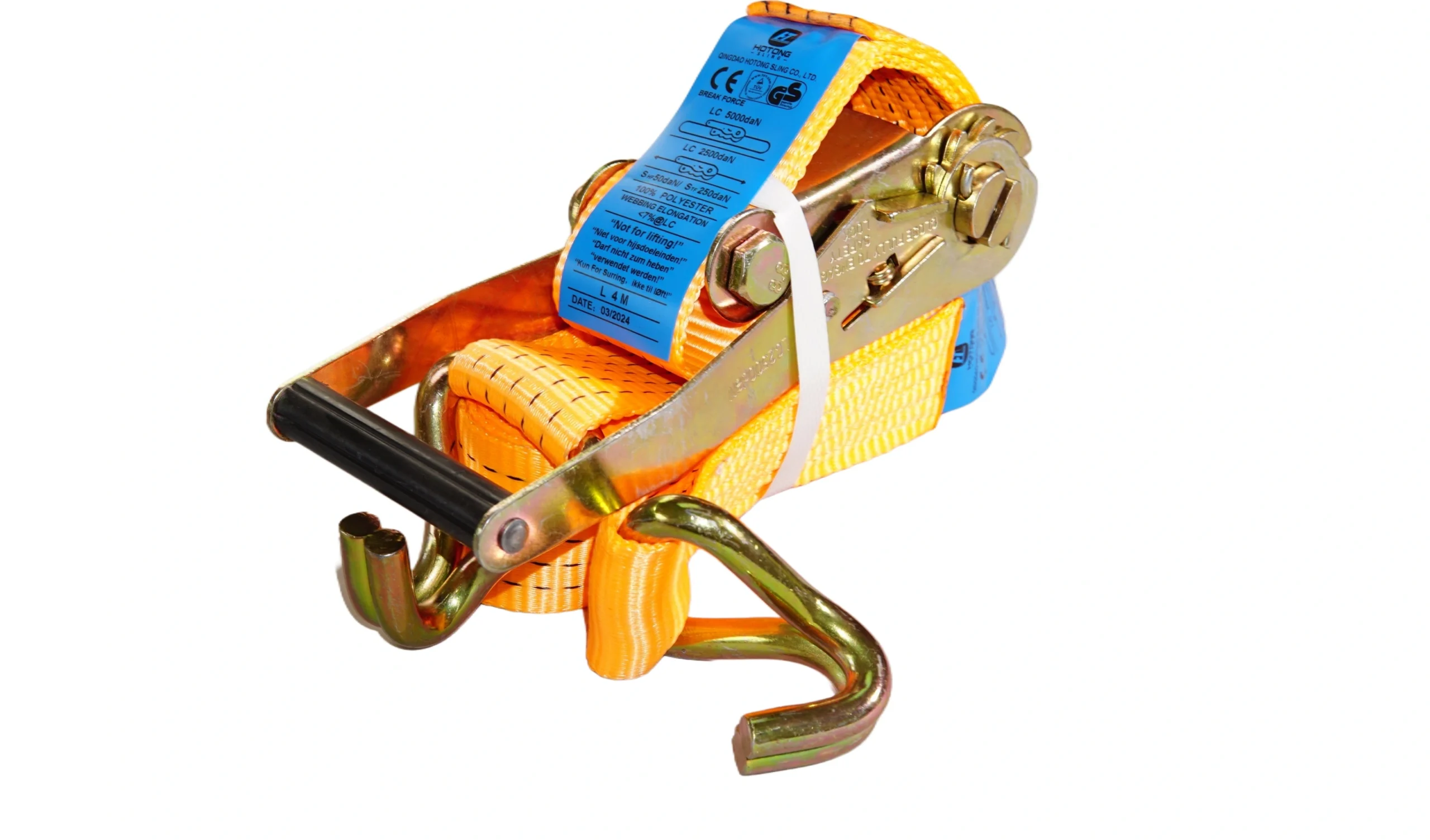 50mm 5 ton ratchet tie down strap en12195 2