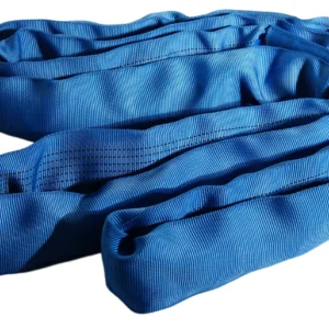 8 ton blue round soft lifting sling with two eyes and protective sleeves en 1492 2 sf 7:1