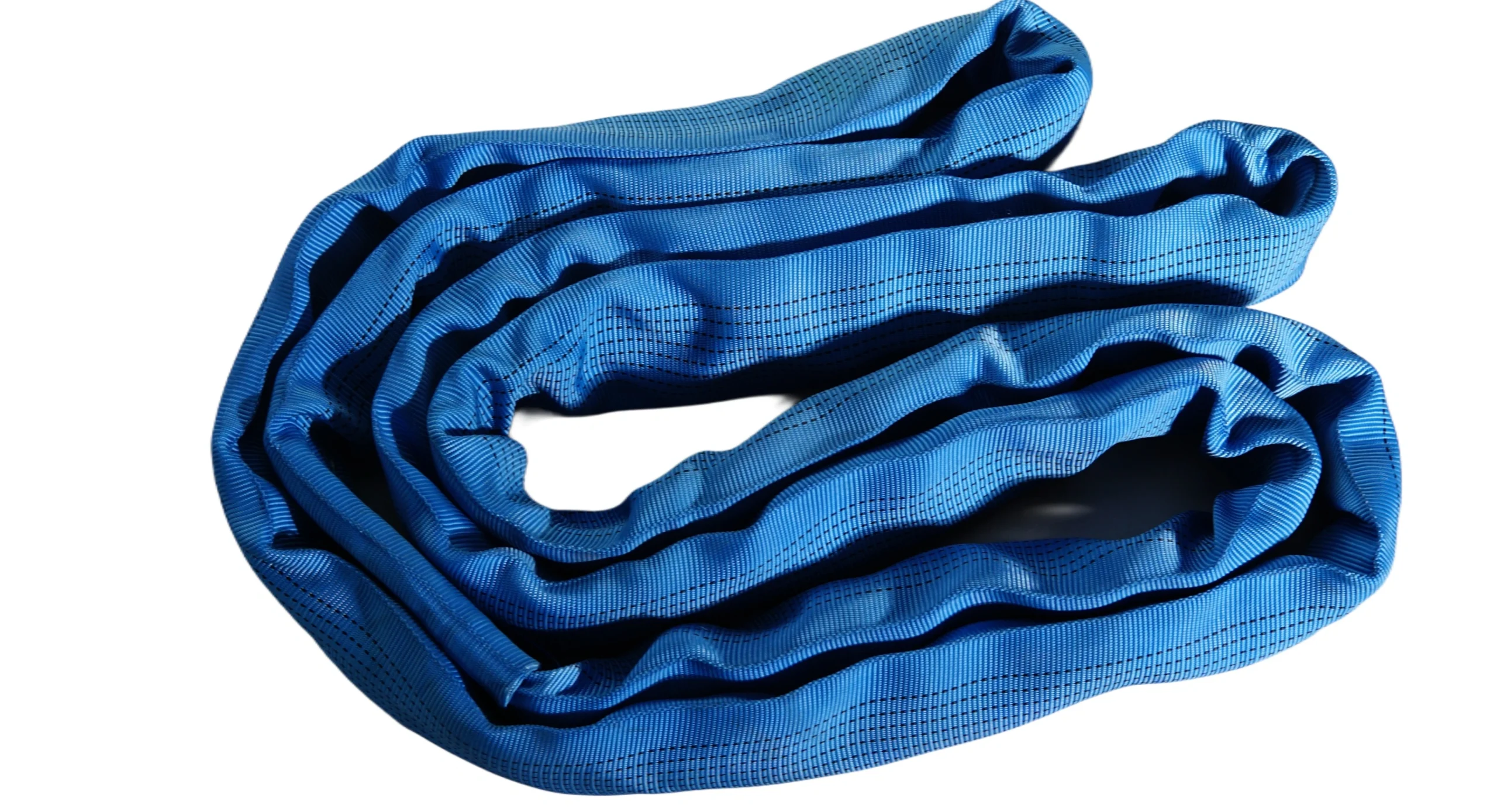 8 ton blue round soft lifting sling with two eyes and protective sleeves en 1492 2 sf 7:1