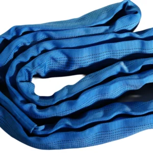 21200 lbs blue round soft lifting sling with two eyes and protective sleeves asme b30.9 sf 5:1