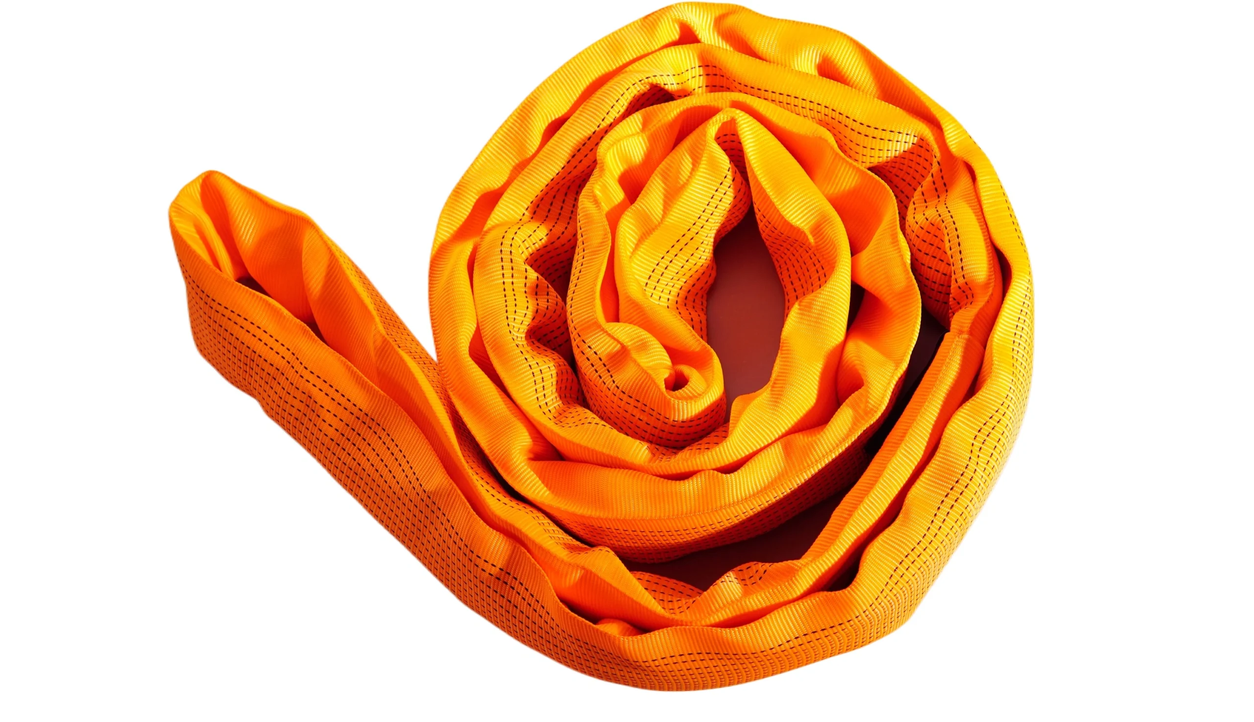 12 ton orange round soft lifting sling with two eyes and protective sleeves en 1492 2 sf 7:1