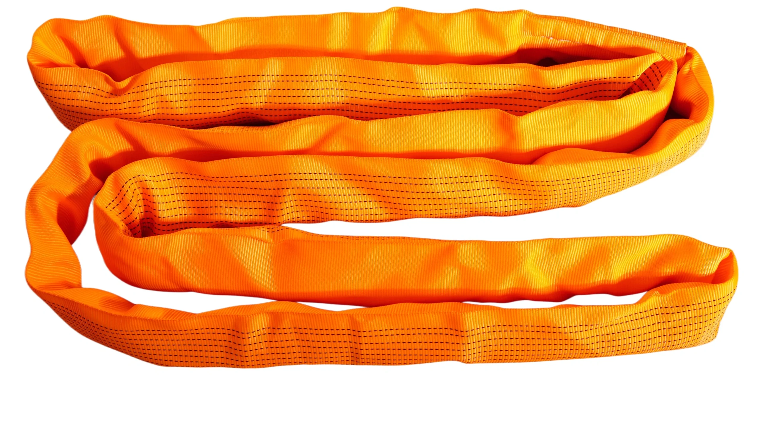12 ton orange round soft lifting sling with two eyes and protective sleeves en 1492 2 sf 7:1