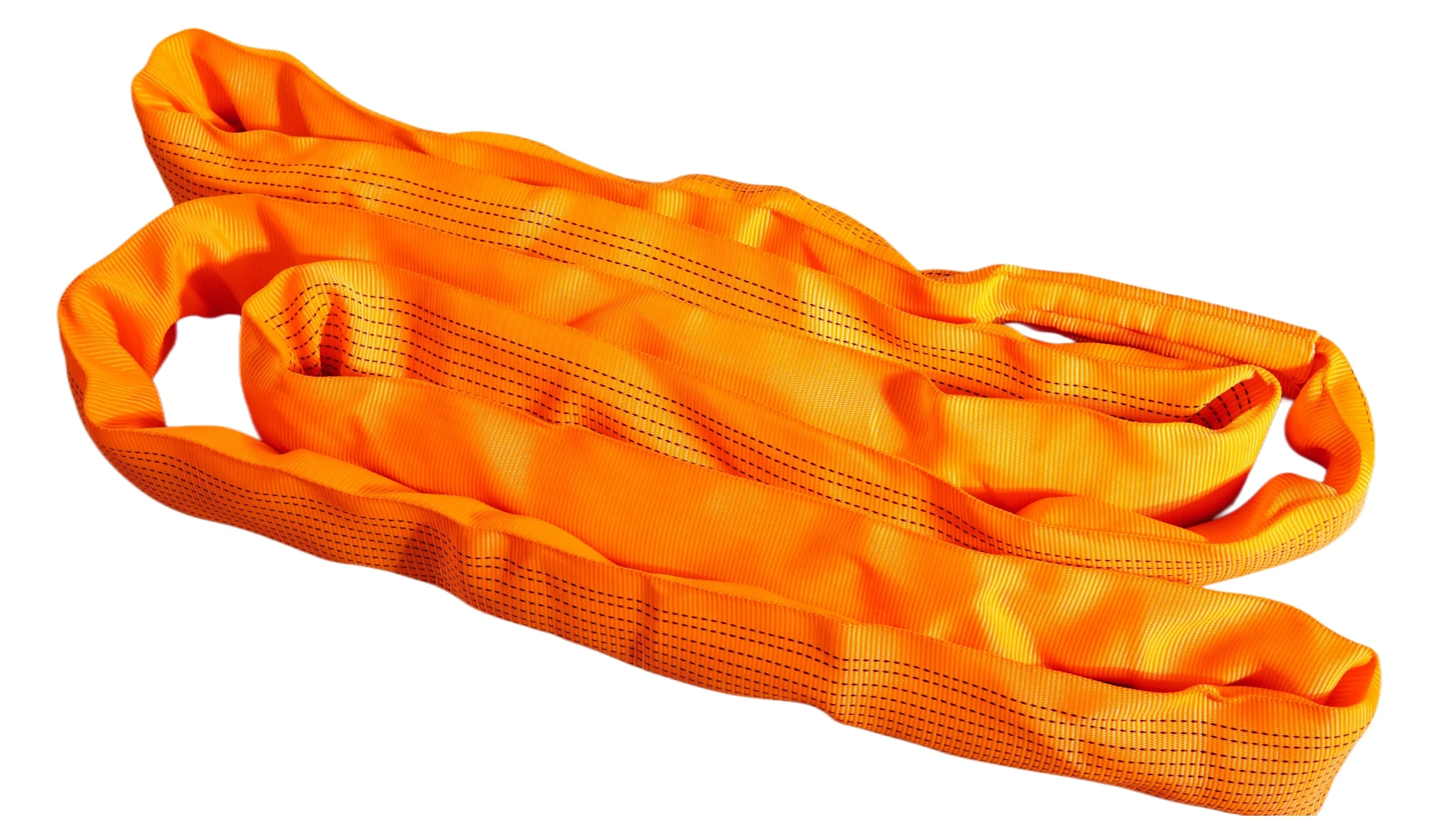 12 ton orange round soft lifting sling with two eyes and protective sleeves en 1492 2 sf 7:1