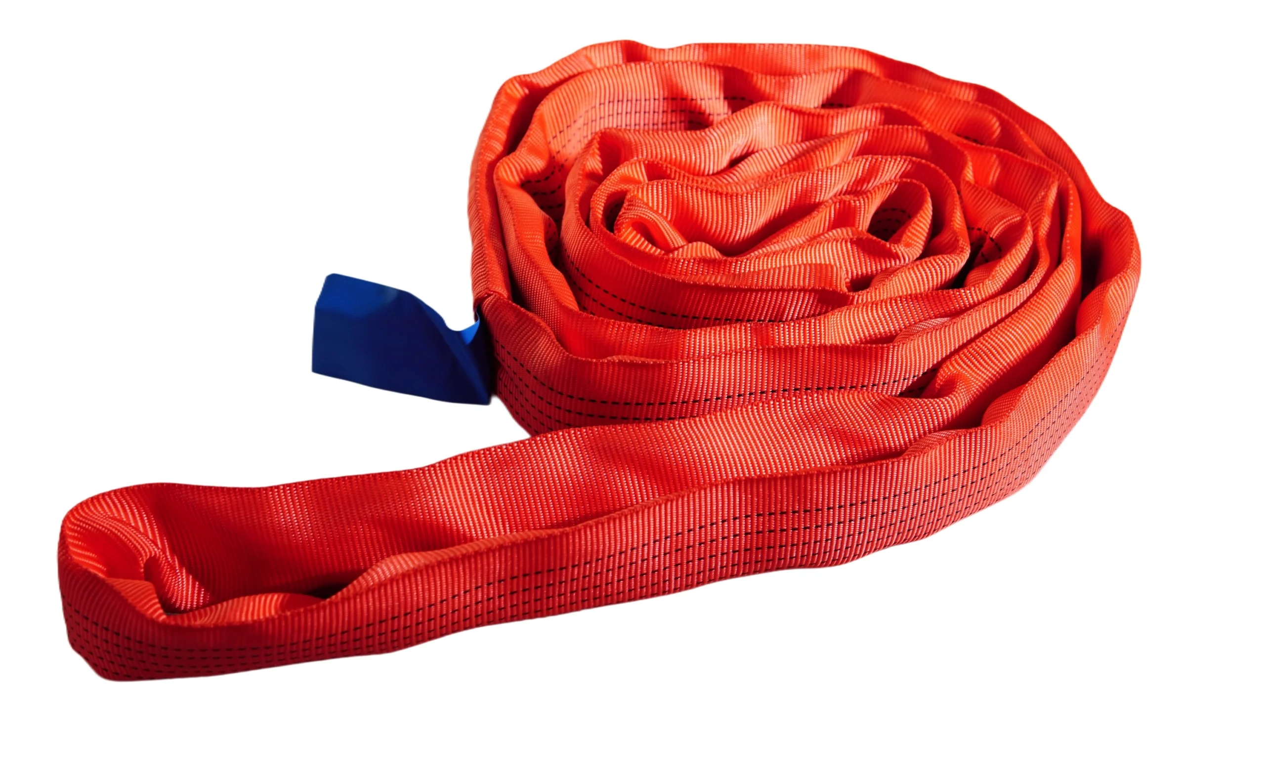 5 ton redround soft lifting sling with two eyes and protective sleeves en 1492 2 sf 7:1