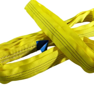 3 ton yellow round soft lifting sling with two eyes and protective sleeves en 1492 2 sf 7:1
