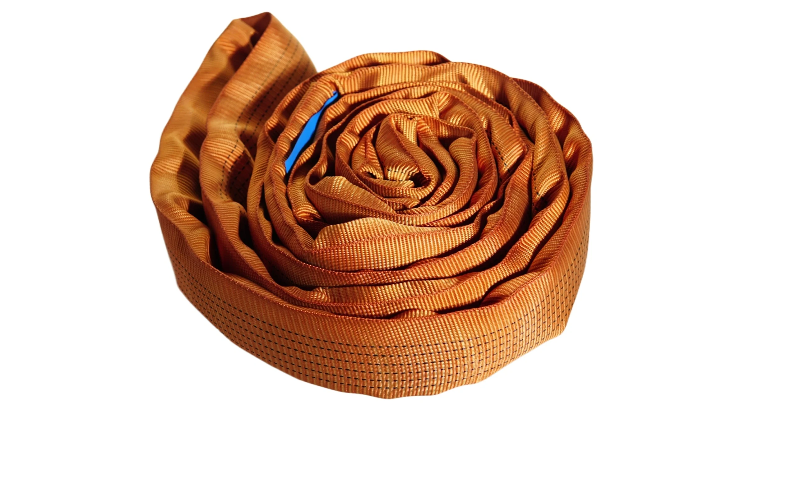 16800 lbs brown round soft lifting sling with two eyes and protective sleeves asme b30.9 sf 5:1