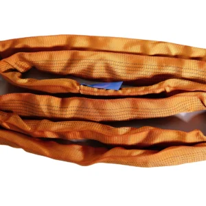 16800 lbs brown round soft lifting sling with two eyes and protective sleeves asme b30.9 sf 5:1