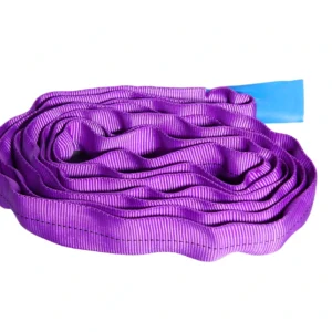 2600 lbs purple round soft lifting sling with two eyes and protective sleeves asme b30.9 sf 5:1