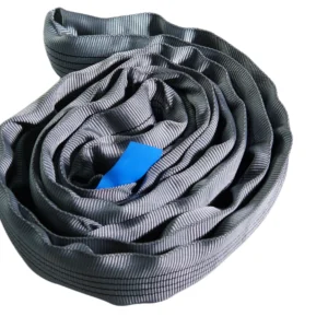 4 ton grey round soft lifting sling with two eyes and protective sleeves en 1492 2 sf 7:1