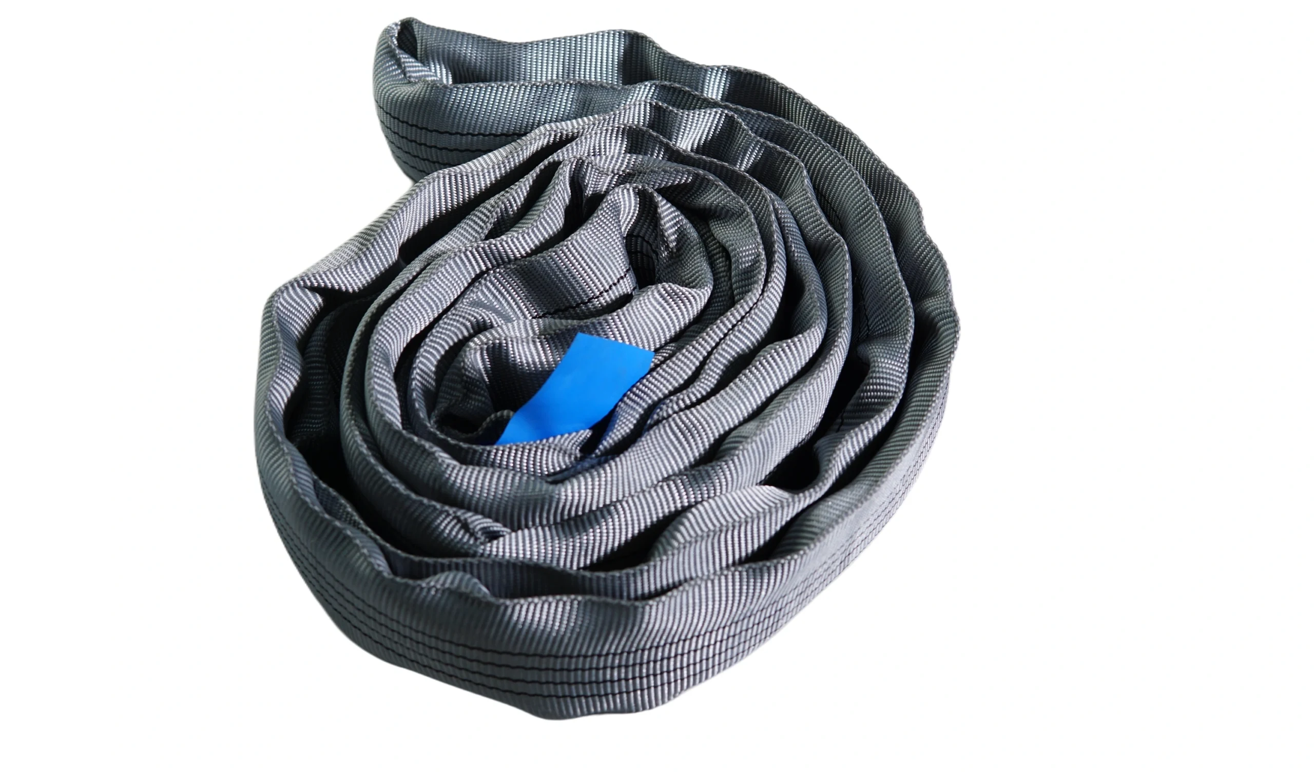 4 ton grey round soft lifting sling with two eyes and protective sleeves en 1492 2 sf 7:1