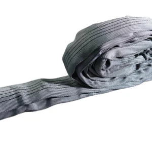 4 ton grey round soft lifting sling with two eyes and protective sleeves en 1492 2 sf 7:1