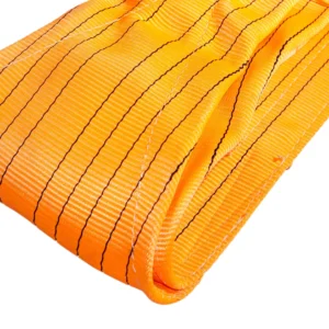 10 ton 300mm orange flat lifting webbing sling with double reinforced eyes double ply en 1492 1 sf 7:1