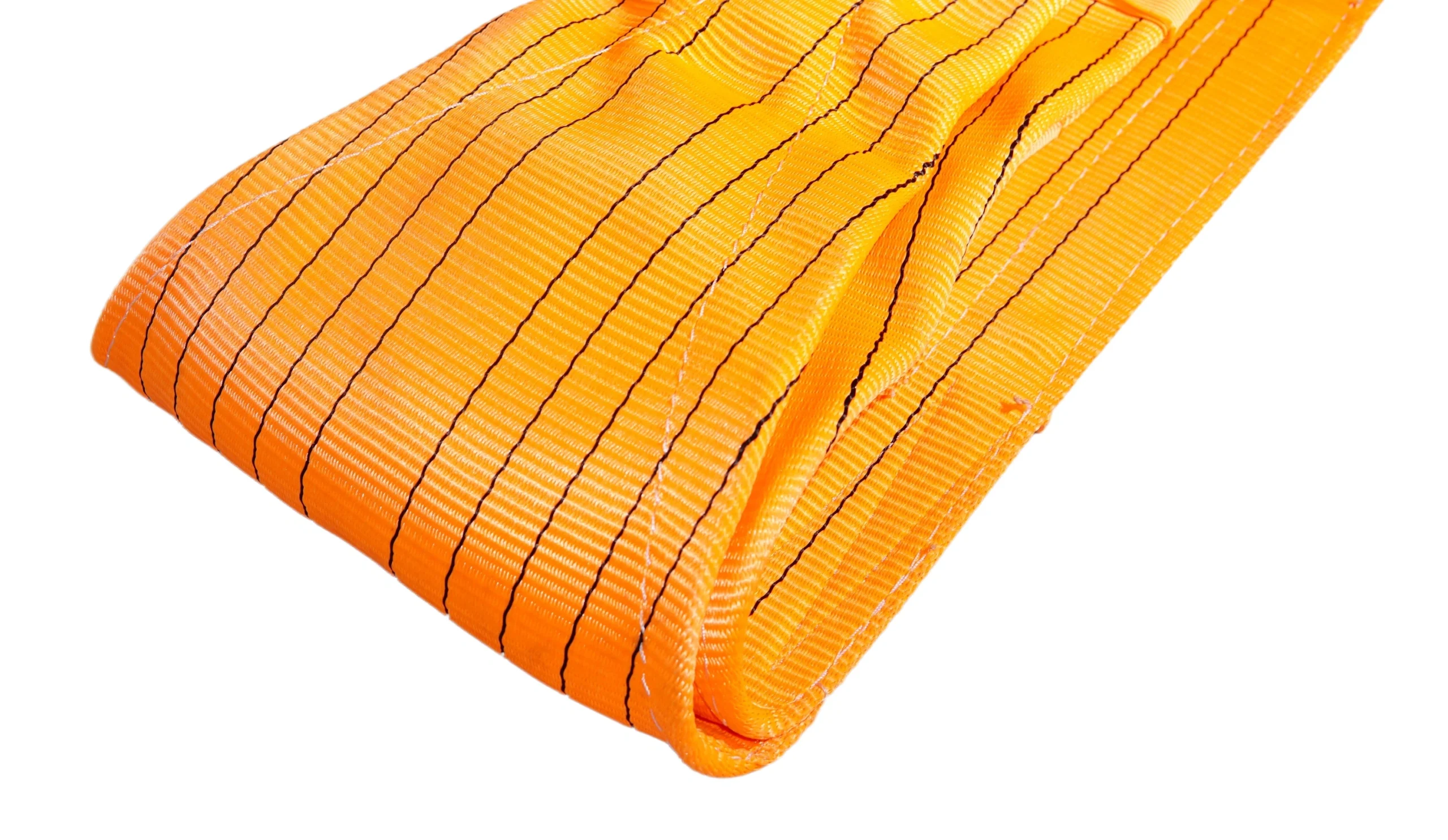 10 ton 300mm orange flat lifting webbing sling with double reinforced eyes double ply en 1492 1 sf 7:1