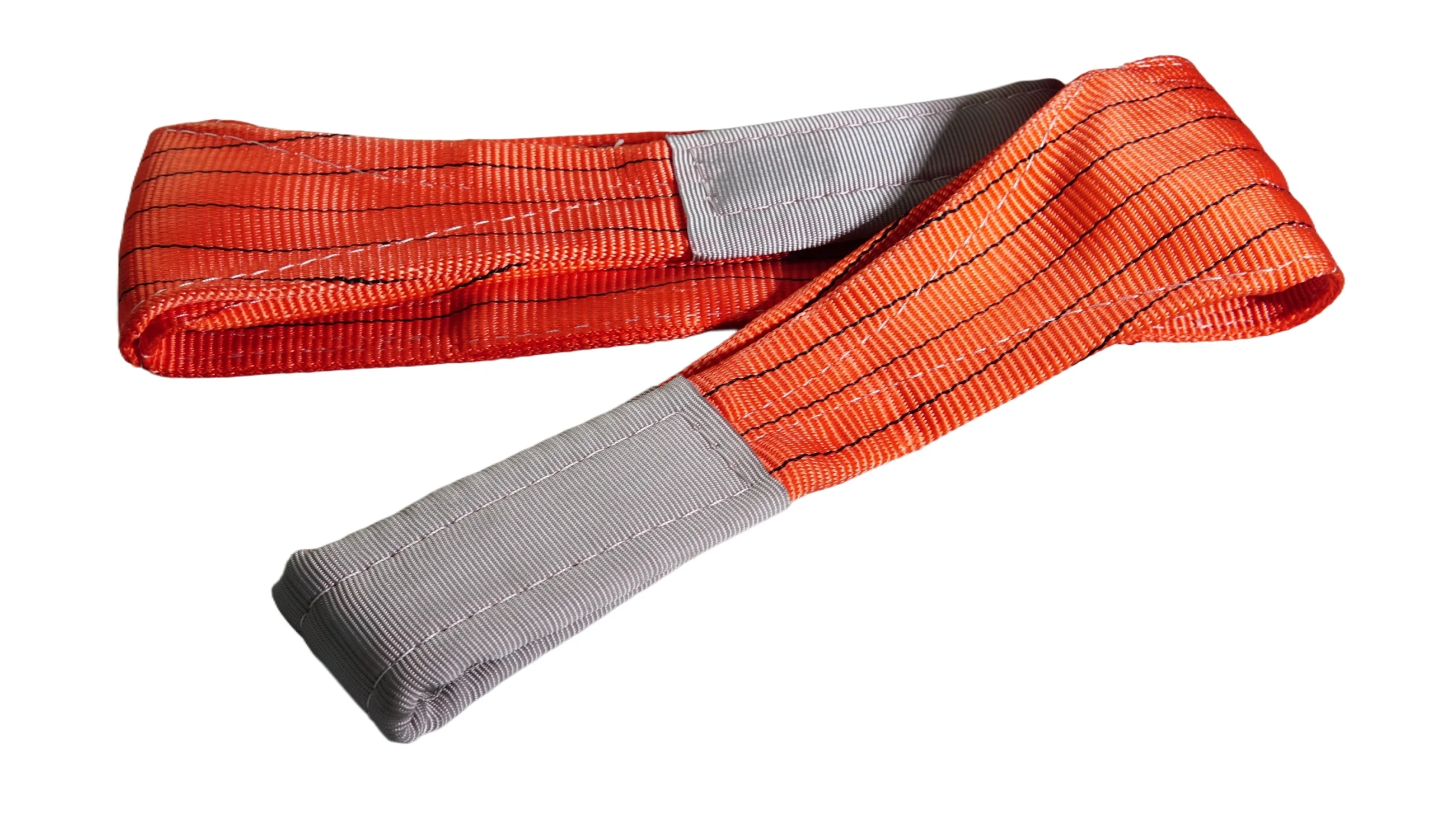 5 ton 150mm red flat lifting webbing sling with double reinforced eyes double ply as1353 sf 8:1
