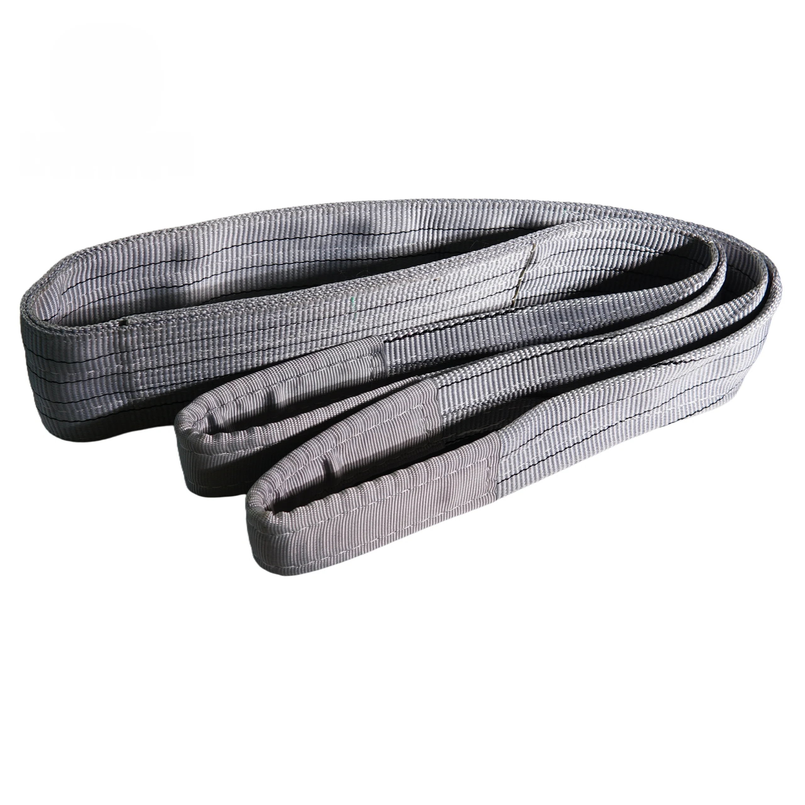 4” 12800 lbs flat lifting webbing sling with double reinforced eyes double ply asme/ansi b30.9