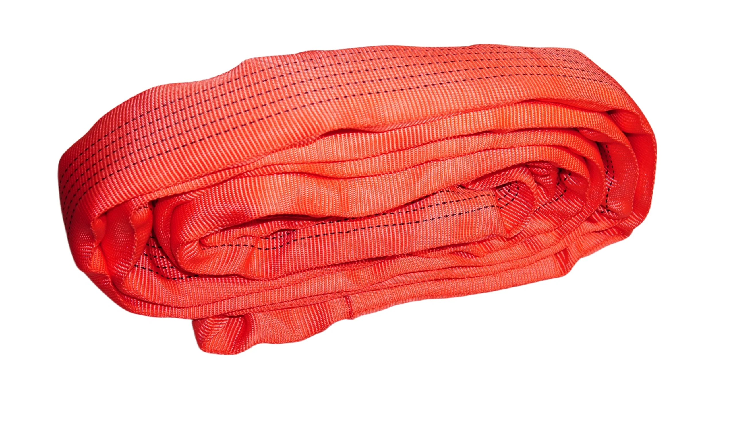 5 ton redround soft lifting sling with two eyes and protective sleeves en 1492 2 sf 7:1