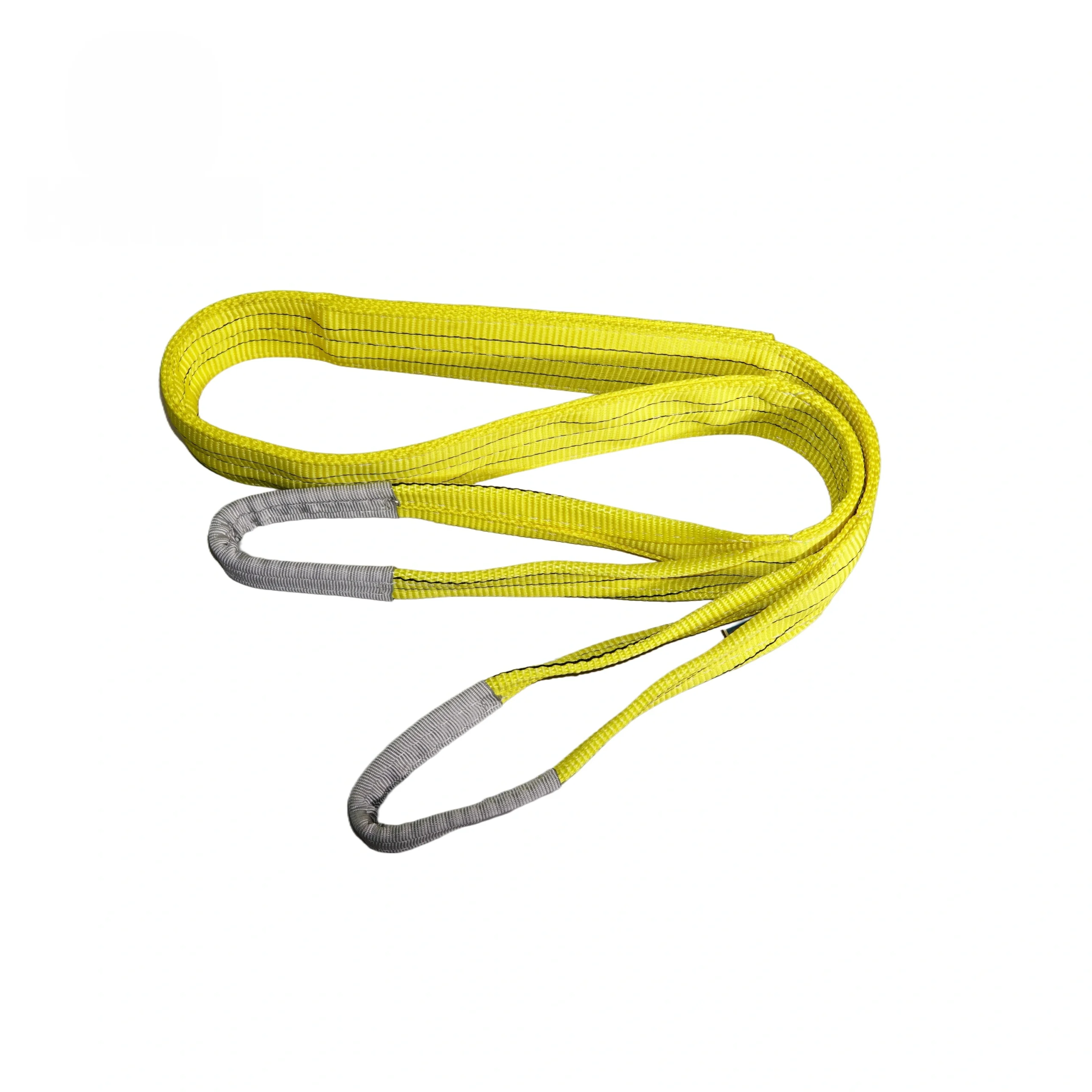 1” 3200 lbs flat lifting webbing sling with double reinforced eyes double ply asme/ansi b30.9